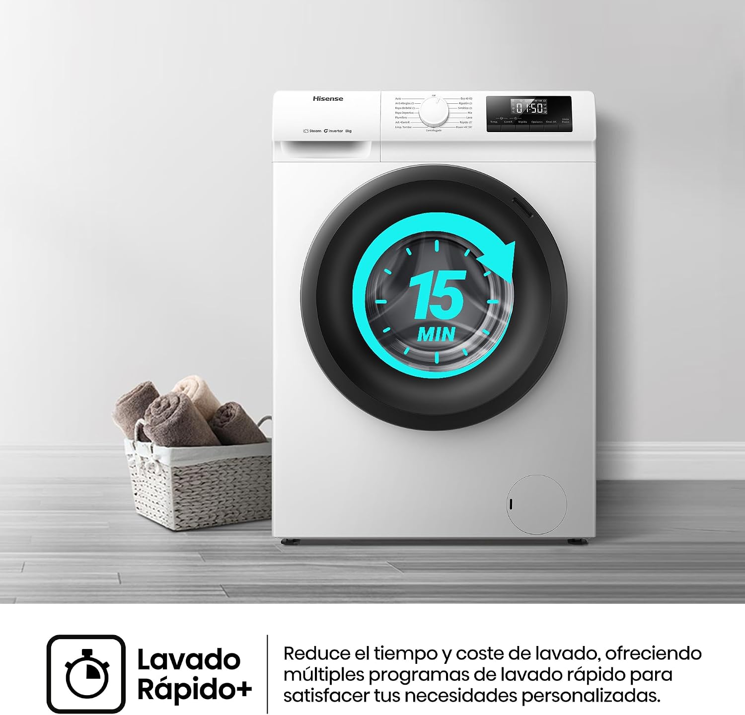 Thumbnail 6 de Hisense WF1Q8041BW2 Lavadora A 8 kg