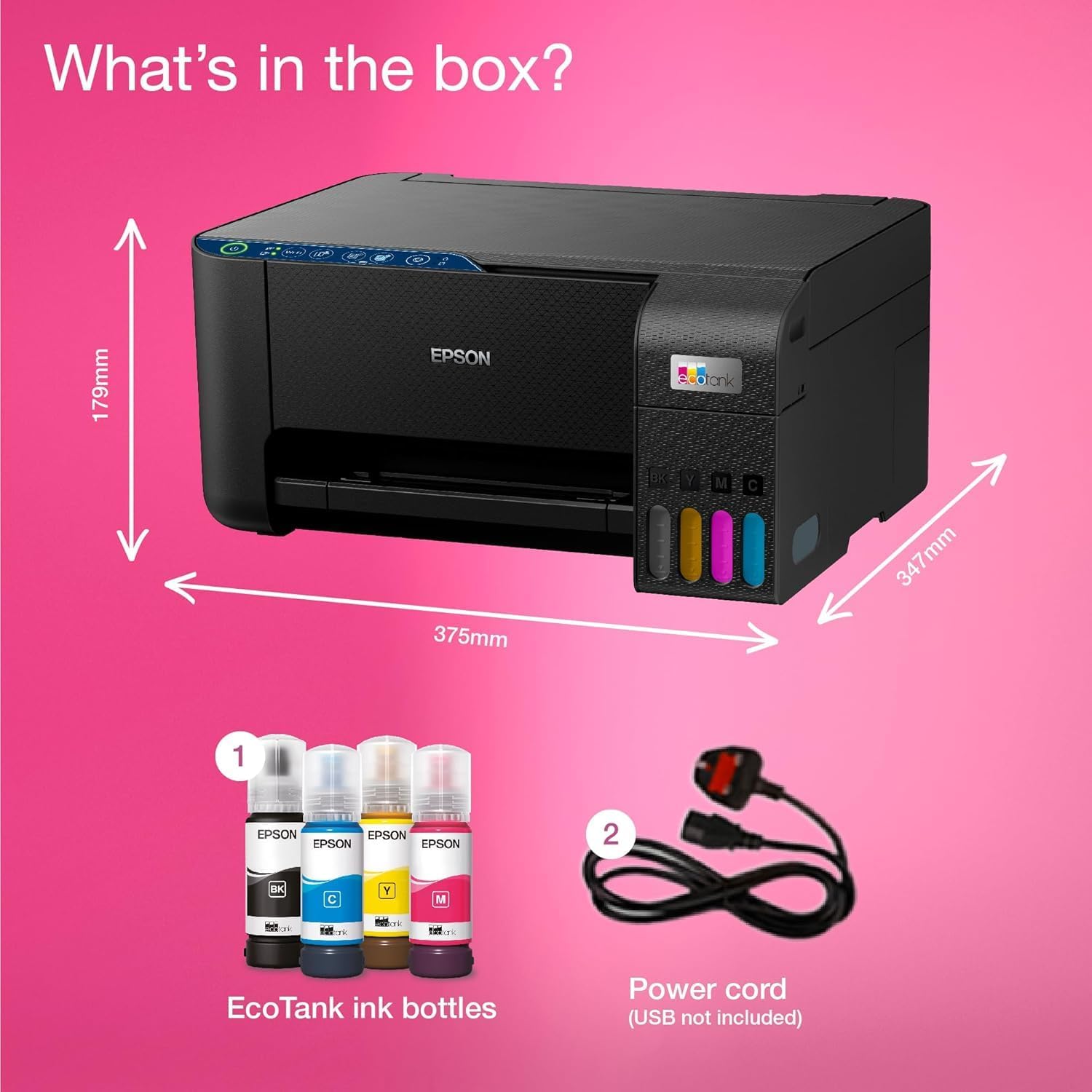Thumbnail 2 de Epson EcoTank ET-2861 Ink Tank Printer (A4) – Wi-Fi, Print/Copy/Scan with up to 3 years of ink