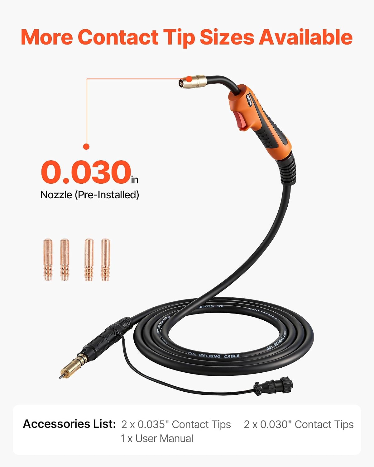 Detalle 2 de VEVOR MIG Welding Gun, 15-ft Cable