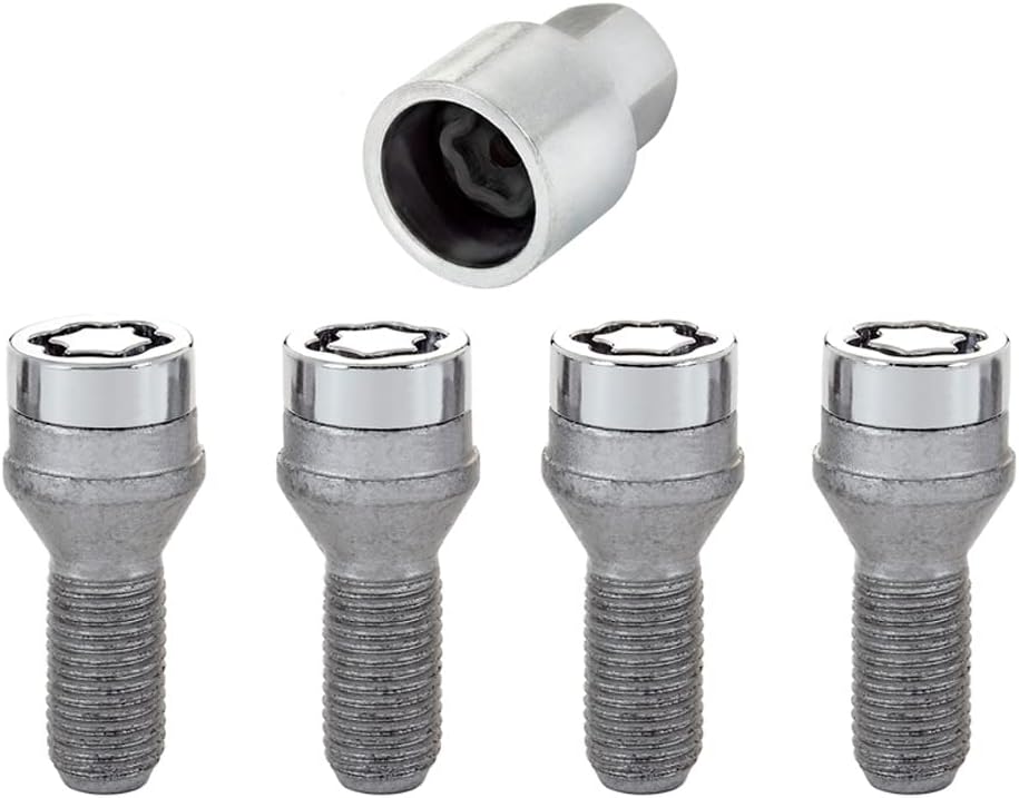 Detalle de McGard Diebstahlsicherungsschrauben M14x1,50 – Konisch – Länge 27,3 mm (17 mm Schlüsselöffnung) – Chrom