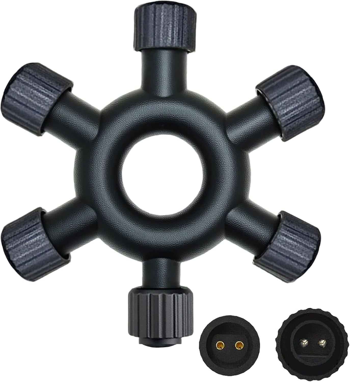 Detalle de Joycome Christmas Light Splitter Connector 2 Pin 1-to-5 Splitter 🎄