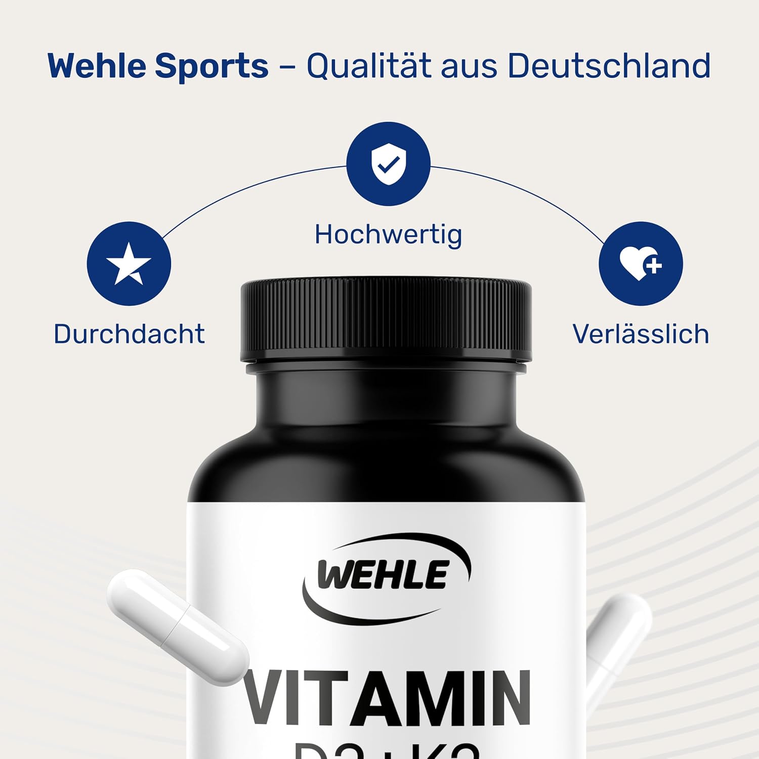 Thumbnail 3 de Wehle Sports Vitamin D3 K2 120 Kapseln 💊