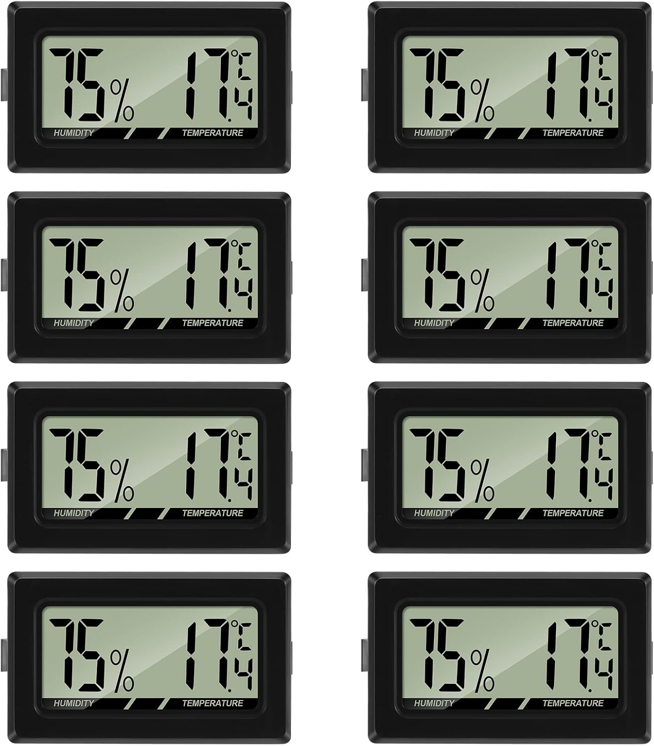 Detalle de Thlevel Mini Thermo-Hygrometer 8er-Set für Innenräume 🌡