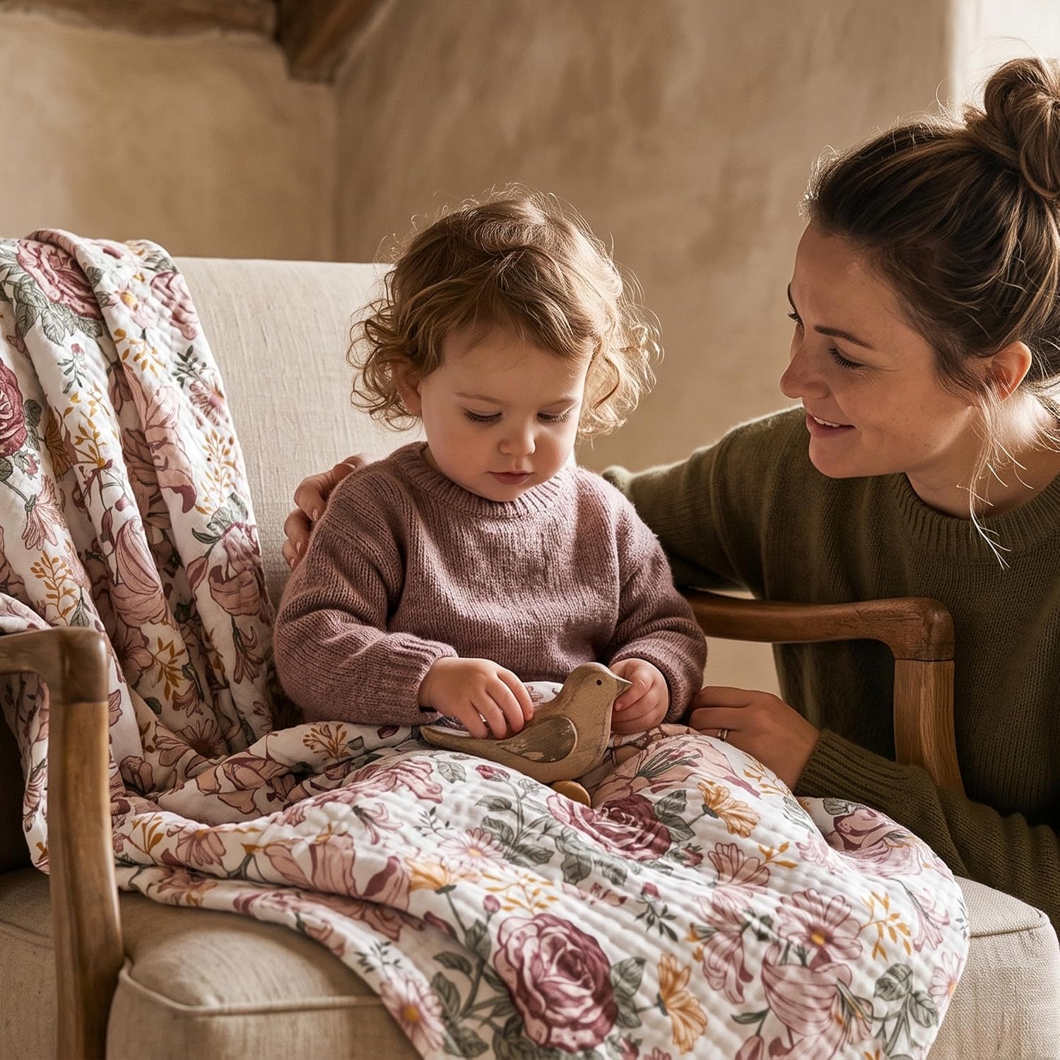 Detalle 2 de GLLQUEN Muslin Swaddle Blankets 3-Pack