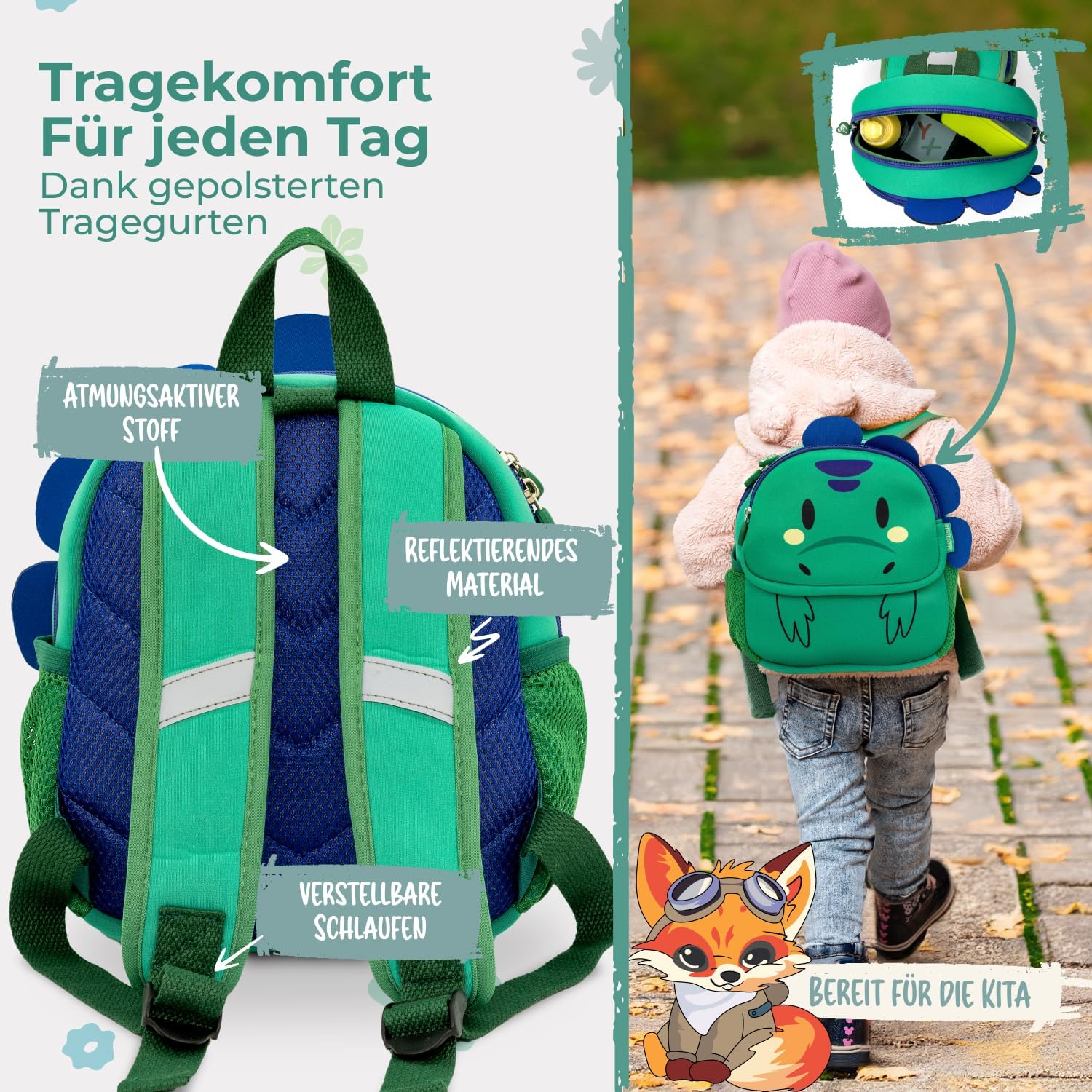 Thumbnail 4 de REISERACKER Kindergartenrucksack Wild Animal