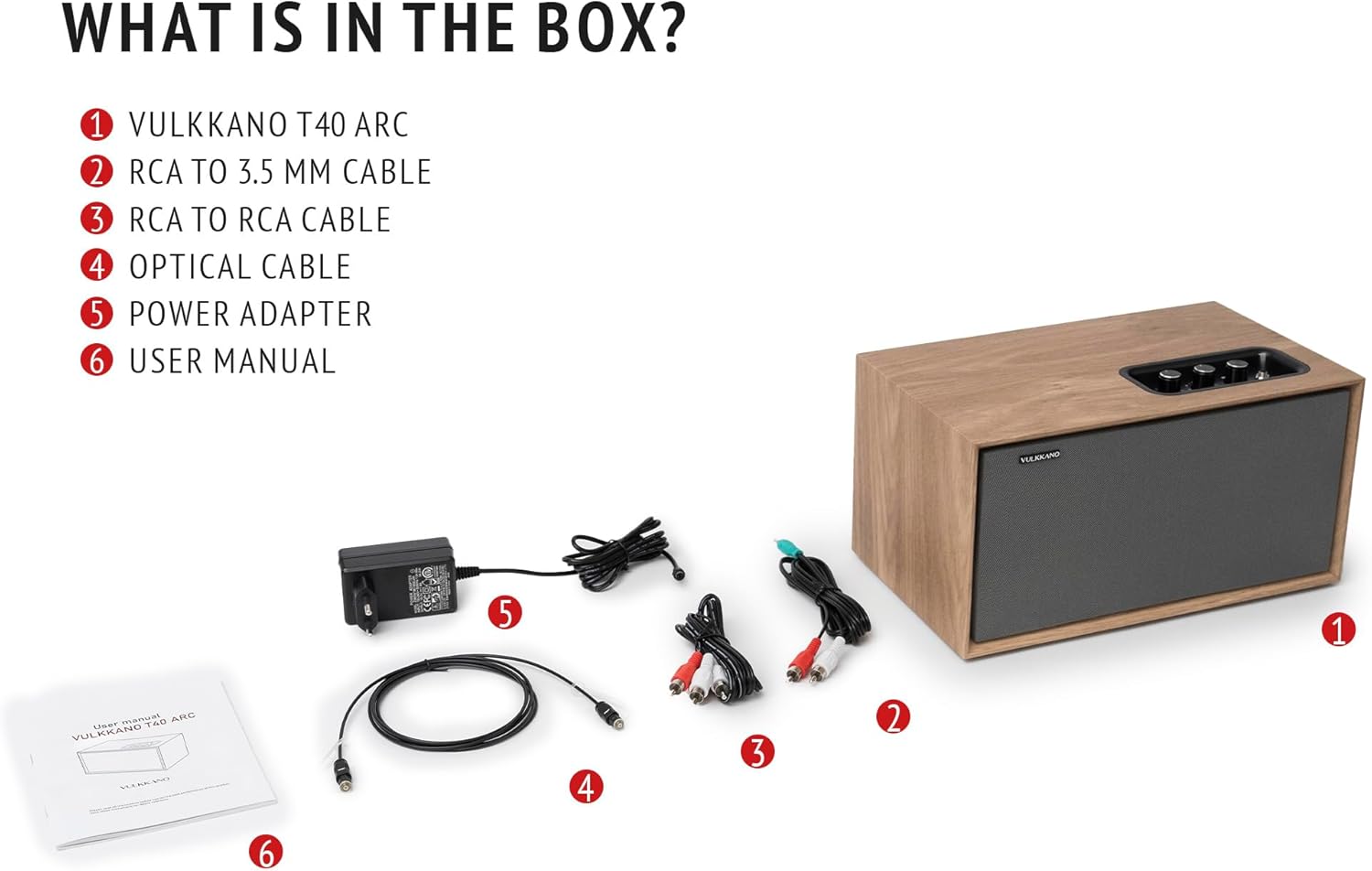 Thumbnail 5 de VULKKANO T40 Arc enceinte active 40 W avec Bluetooth 5.0, HDMI ARC et entrée optique