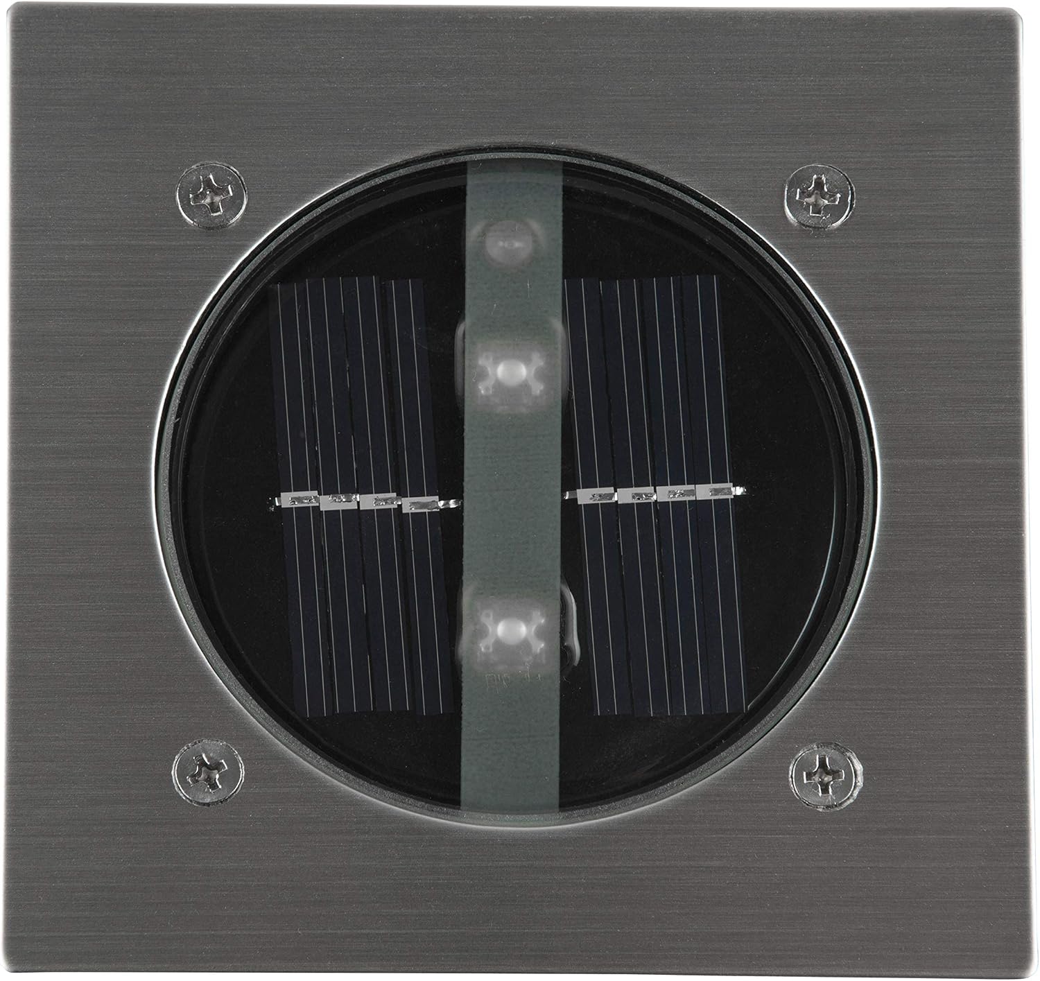 Detalle de Smartwares Carlo Boden-Einbaustrahler (solarbetrieben, Tag-/Nacht-Sensor) – silber