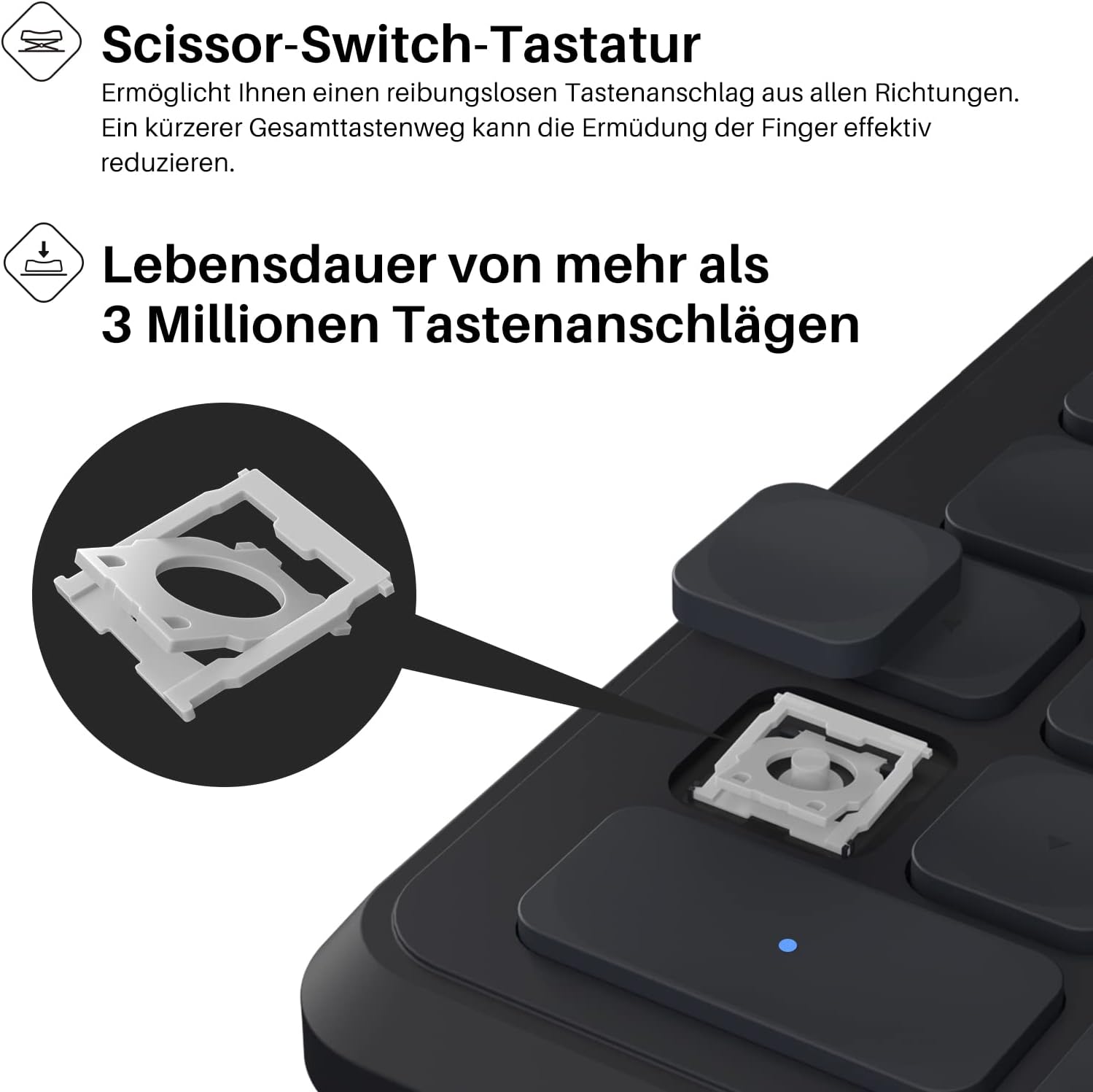 Thumbnail 3 de HUION Keydial Mini K20 KD100 2.0 Bluetooth Tastatur