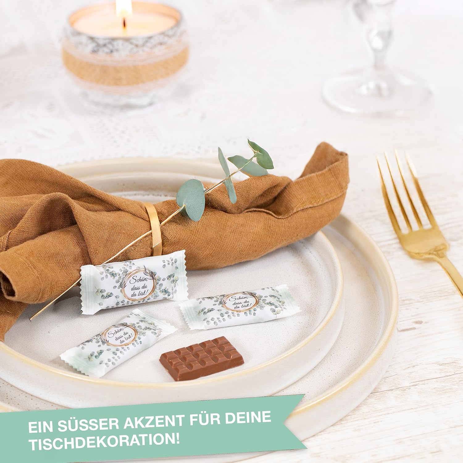 Thumbnail 4 de FOOD crew Schön dass du da bist Schokolade mini – ca. 30 Stück je 5 g, 150 g, Edel-Vollmilch
