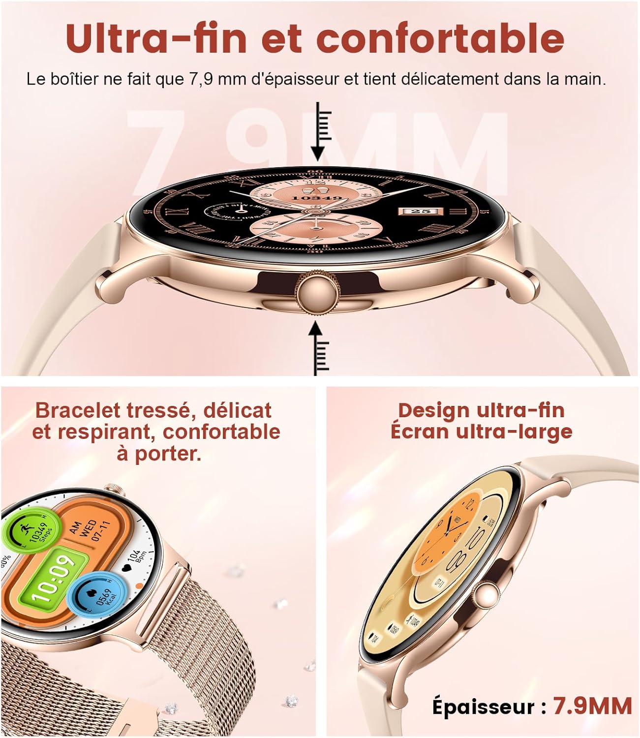 Thumbnail 1 de Montre Connectée Femme Smartwatch Sport 1,32'' AMOLED Ultra-Fin — Santé féminine, 100+ modes et Bluetooth