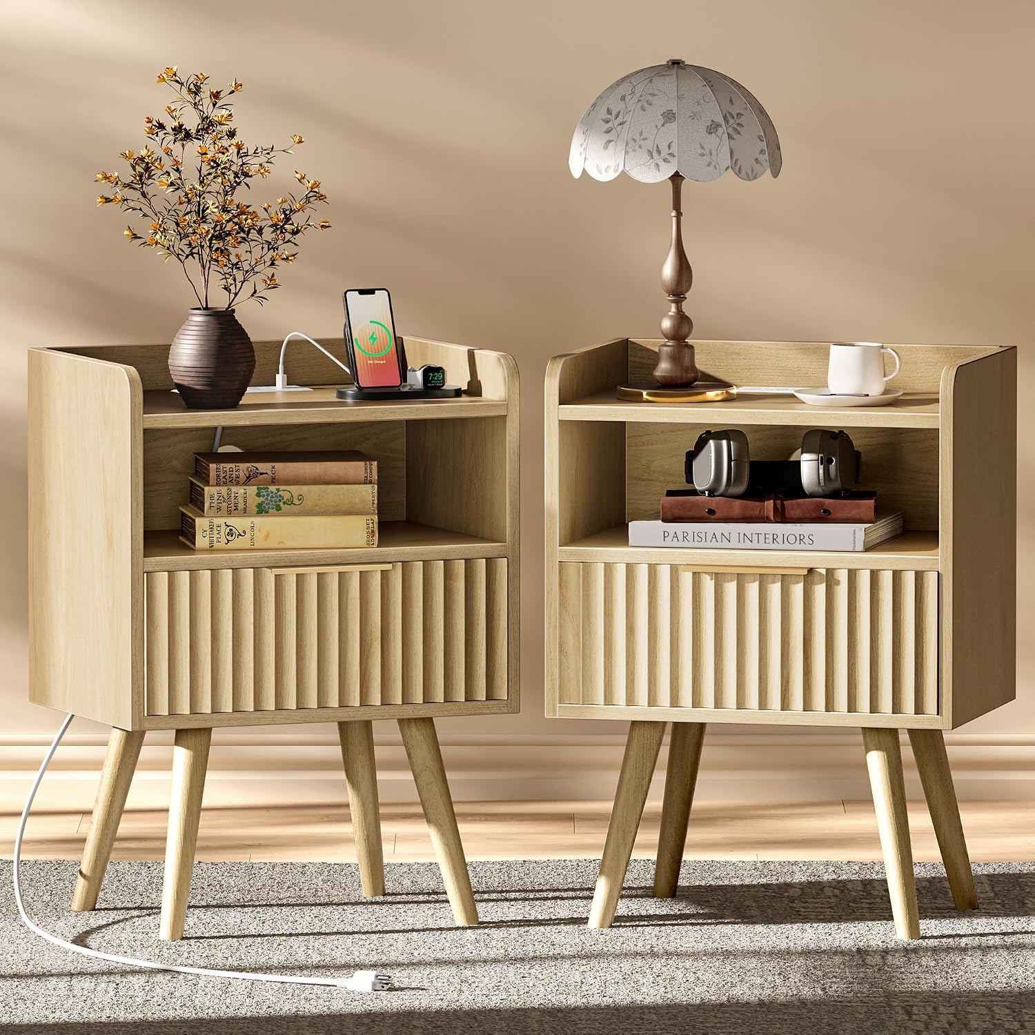 Detalle de Huuger Nightstand Set in Natural