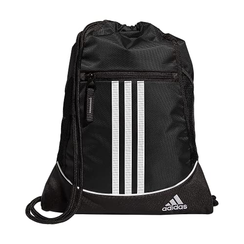 Detalle de adidas Alliance Sackpack – Drawstring Backpack for Sports, Small Gym Bag (Black/2, OSFA)