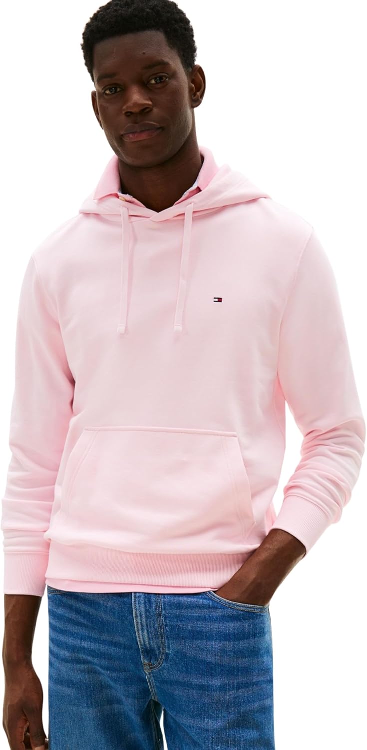 Detalle de Tommy Hilfiger Essential Terry Hoody MW0MW37235 felpa con cappuccio da uomo
