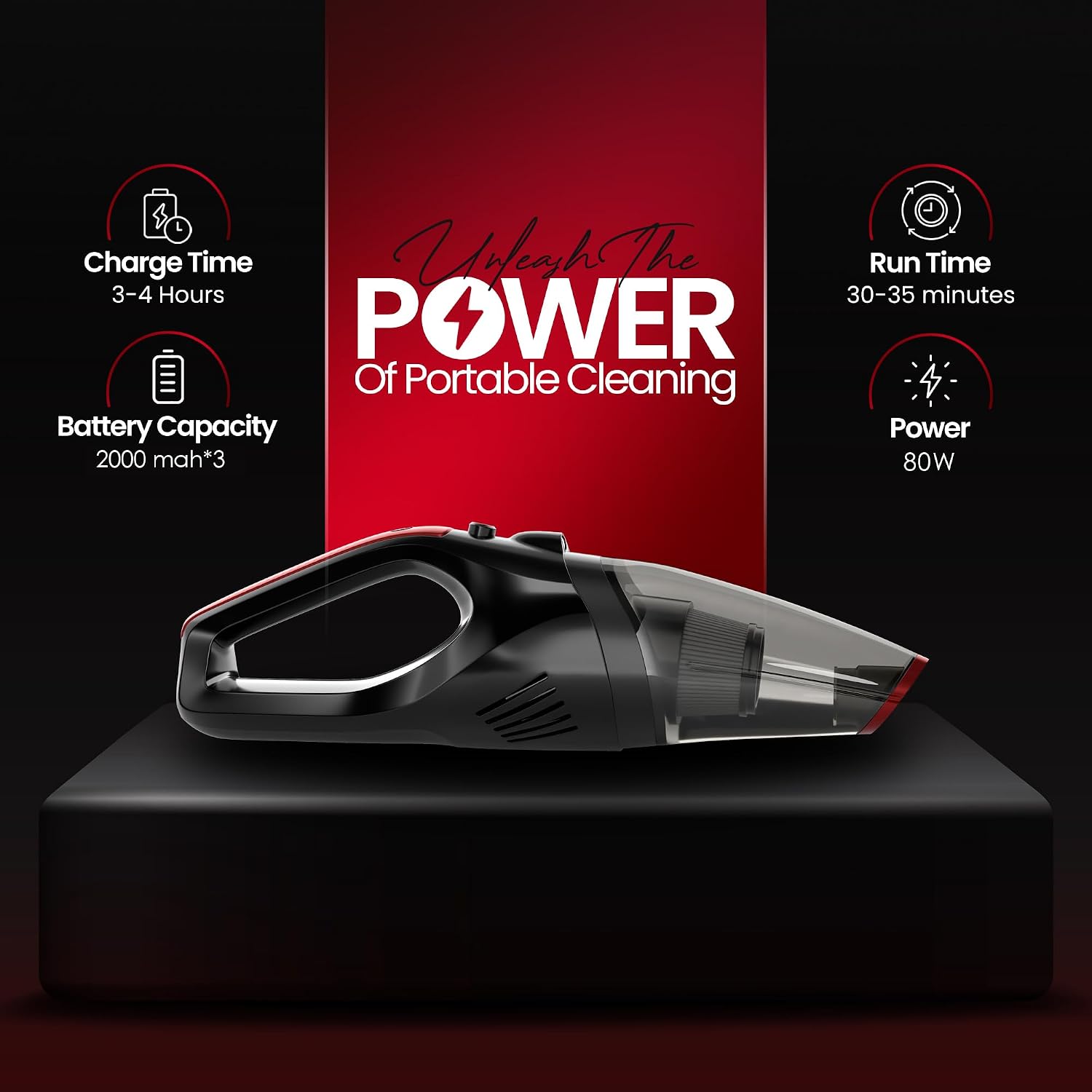 Thumbnail 5 de Aerobe Advanced HandHeld Vacuum Cleaner (15,000 PA) – cordless car hoover with LED light