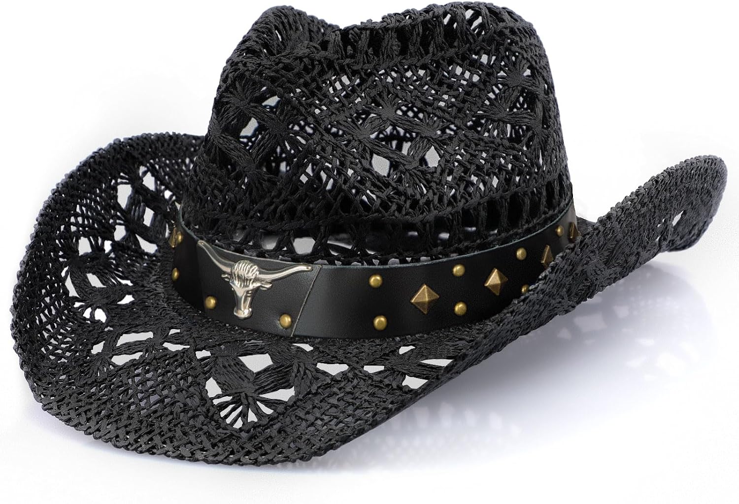 Detalle de WQWOVRVO Straw Cowboy Hat