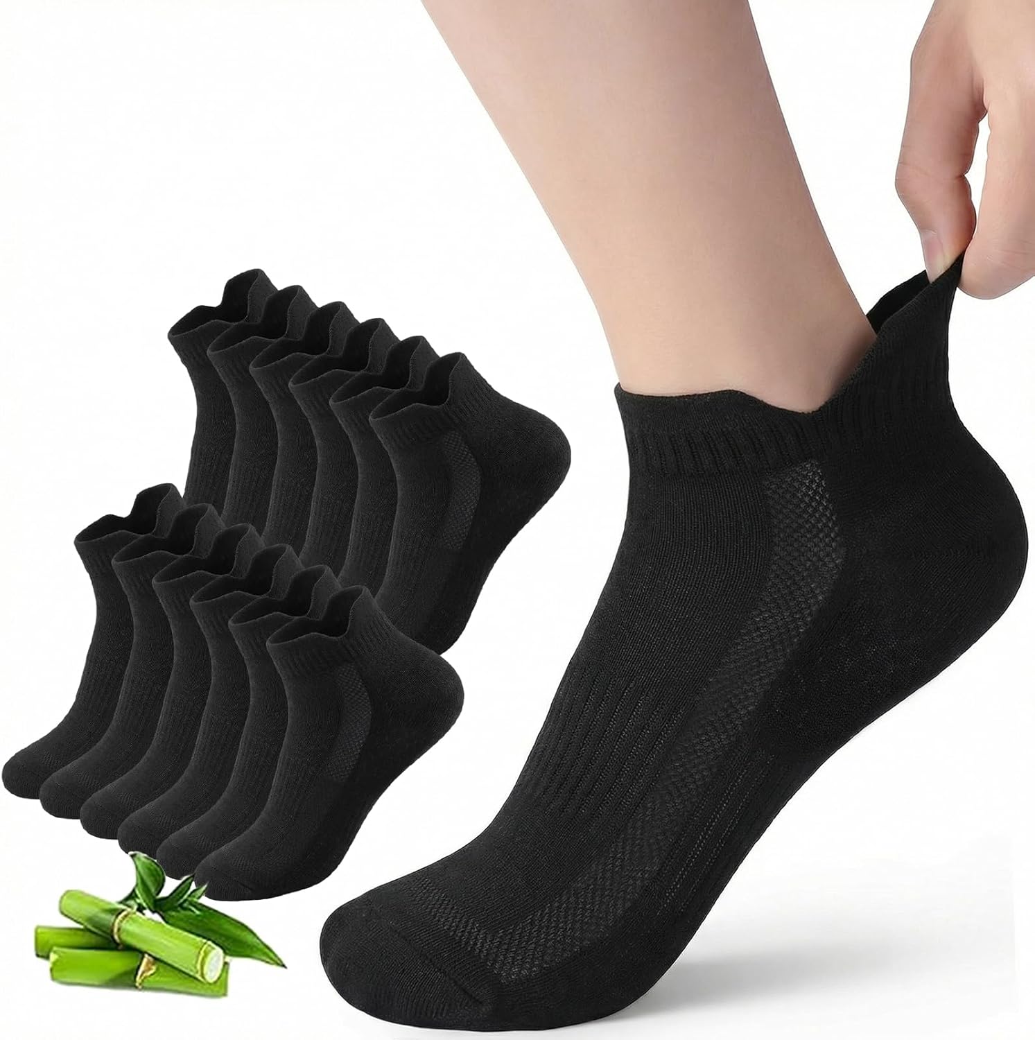 Thumbnail 6 de Briyat Calzini donna in bambù – 6 paia corti traspiranti senza elastico