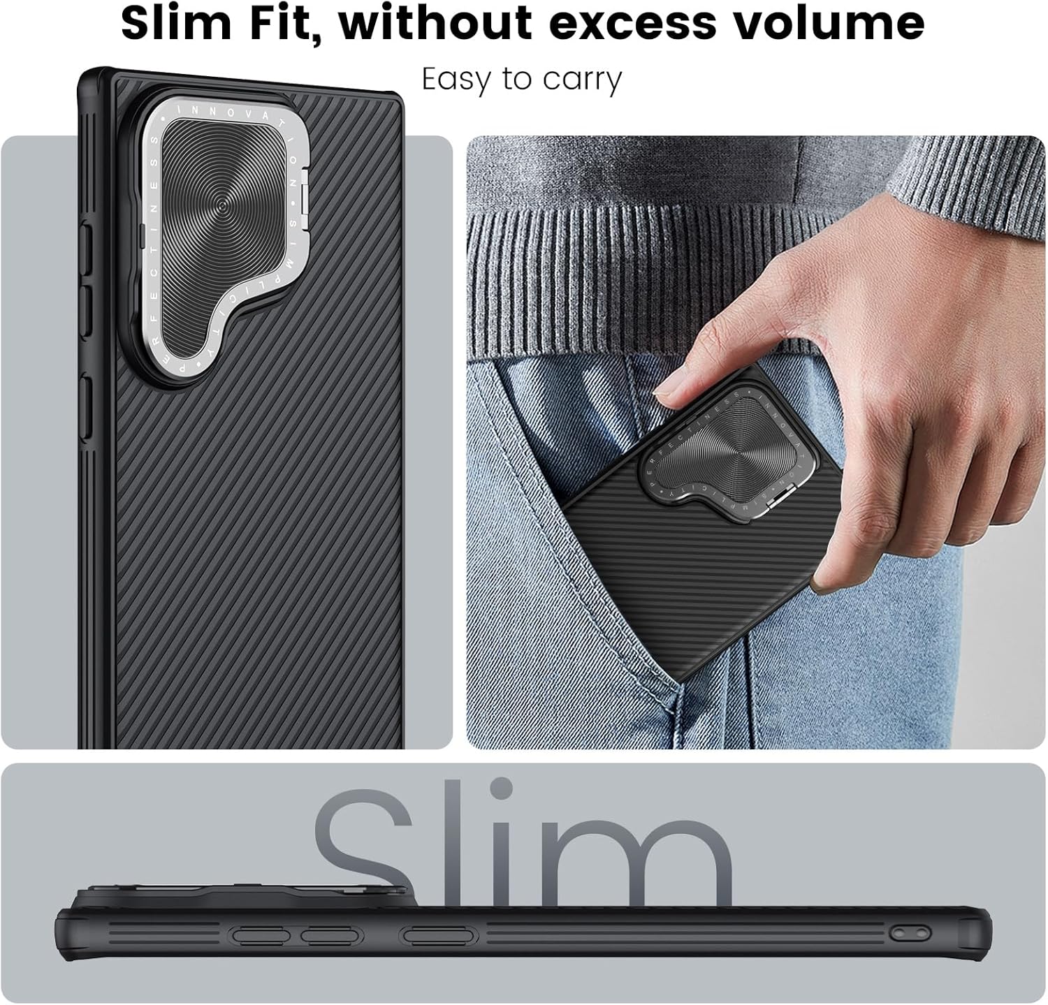 Thumbnail 4 de Nillkin Hülle für Samsung Galaxy S24 Ultra – CamShield MagSafe Hülle mit Kickstand, Schwarz