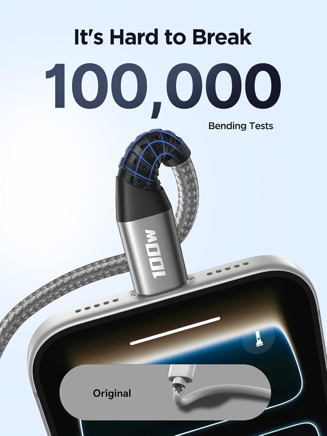 Thumbnail 4 de USB-C to USB-C Cable 2m 2-Pack (Fast Charge 100W, 480Mbps) – nylon-braided charging lead