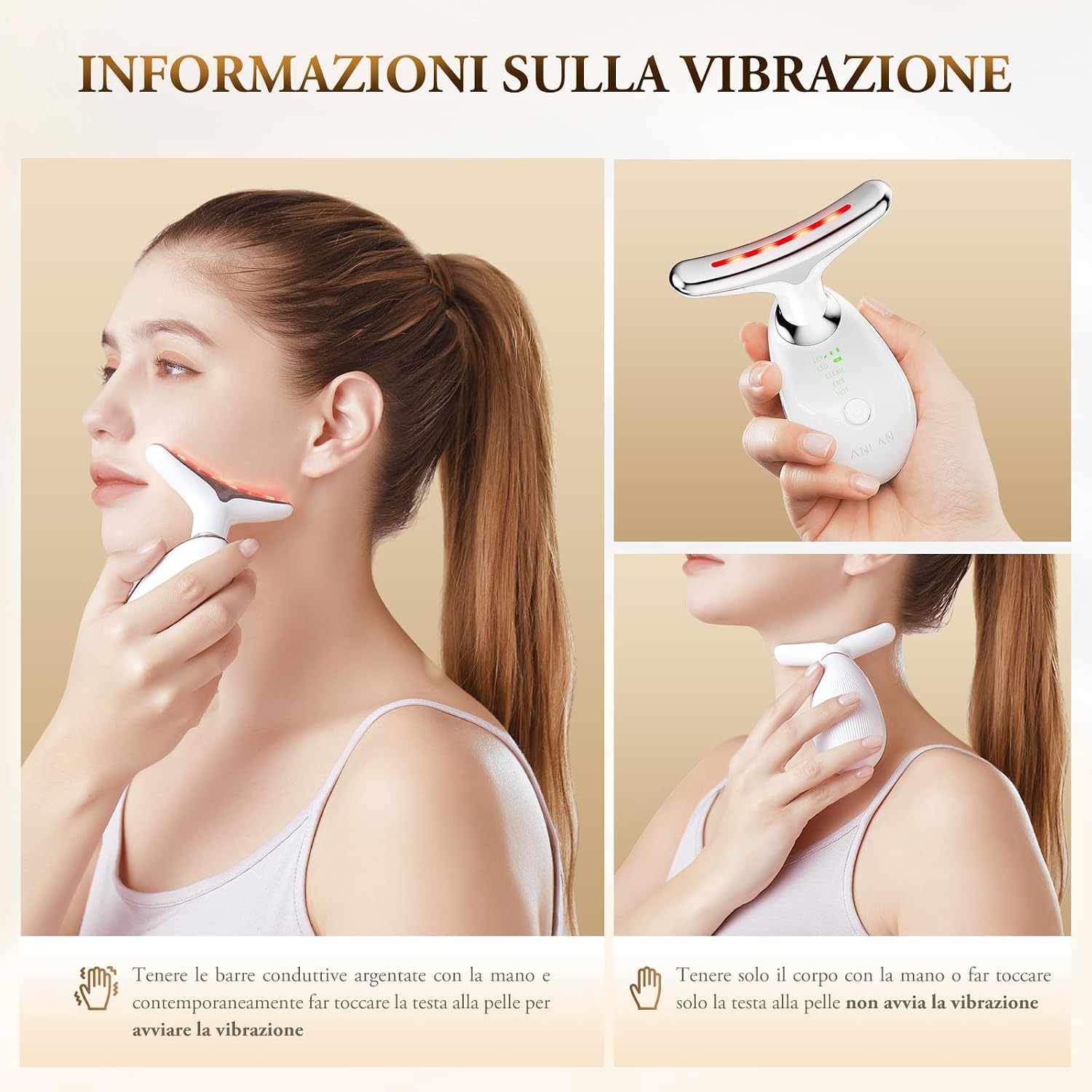 Detalle 2 de ANLAN Dispositivo Antirughe con impacco a 45 ℃ per viso e collo