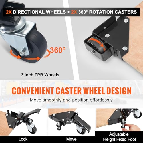 Thumbnail 2 de VEVOR Base Móvil 181,4 kg soporte universal