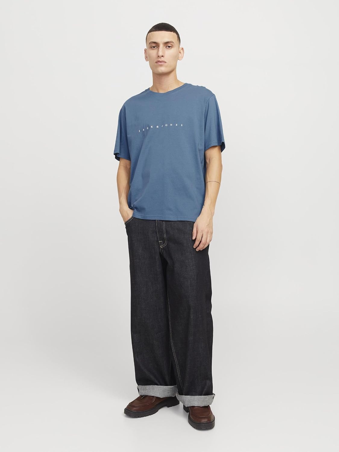 Detalle de Jack & Jones T-Shirt Logo Col Rond – confort et liberté de mouvement