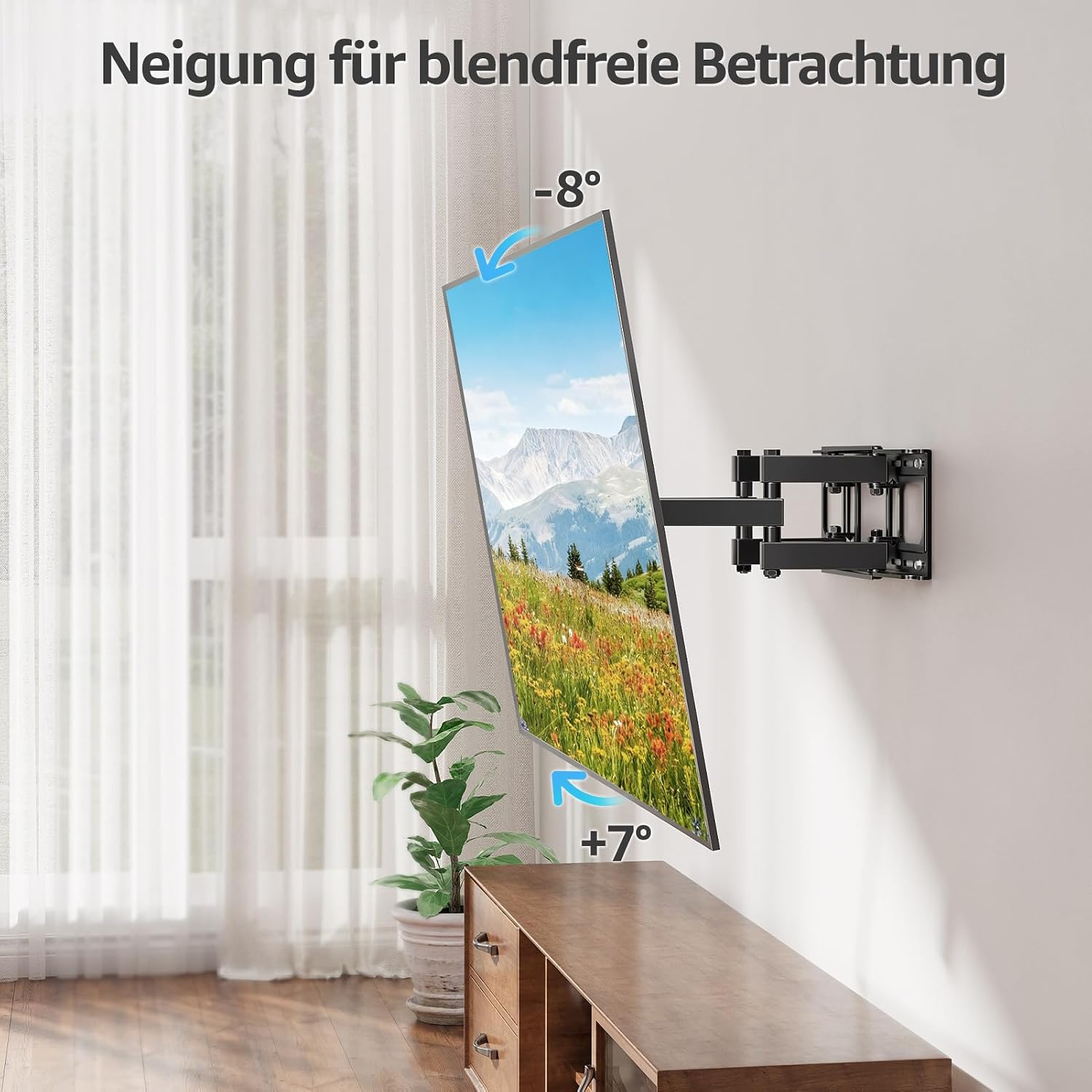 Thumbnail 5 de MOUNTUP TV Wandhalterung Schwenkbar Neigbar für 37–82 Zoll – bis 50 kg, max. VESA 600x400 mm