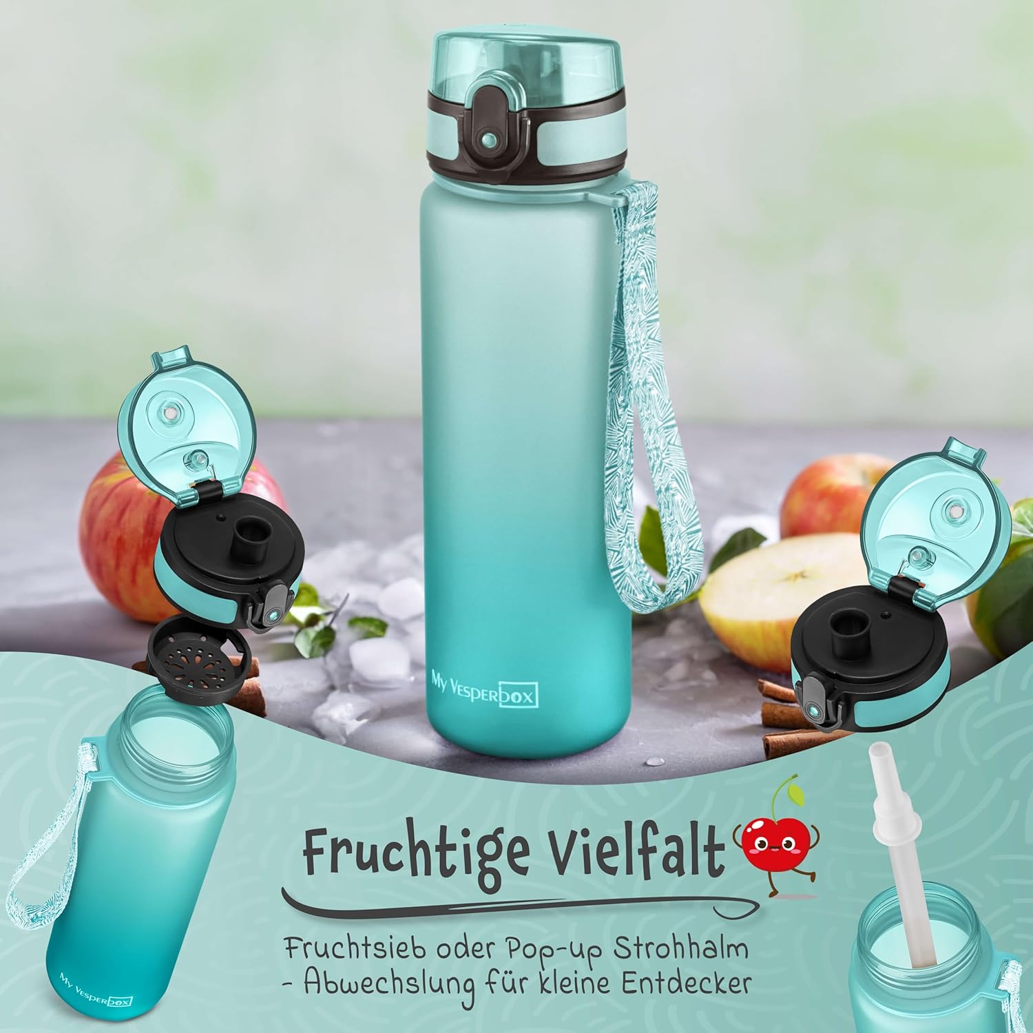 Thumbnail 2 de My Vesperbox Trinkflasche Kinder [750 ml] – Auslaufsicher & Kohlensäuregeeignet