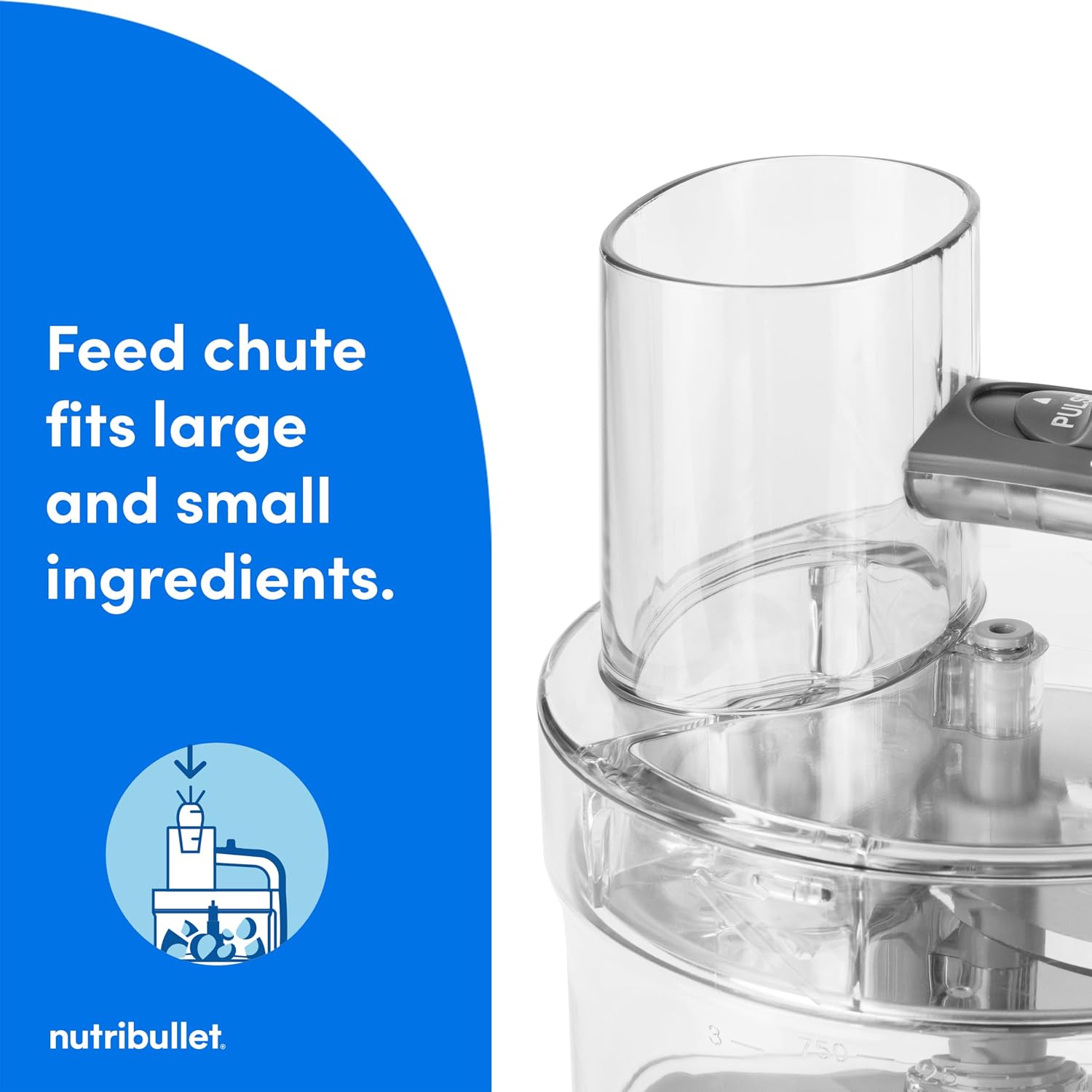 Detalle 1 de NutriBullet Limitless Food Processor, 5.5-Cup Bowl, 600W, Gunmetal Gray