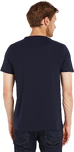 Detalle de Tommy Hilfiger Uomo T-Shirt Maniche Corte Core Logo Blu Sky Captain, M