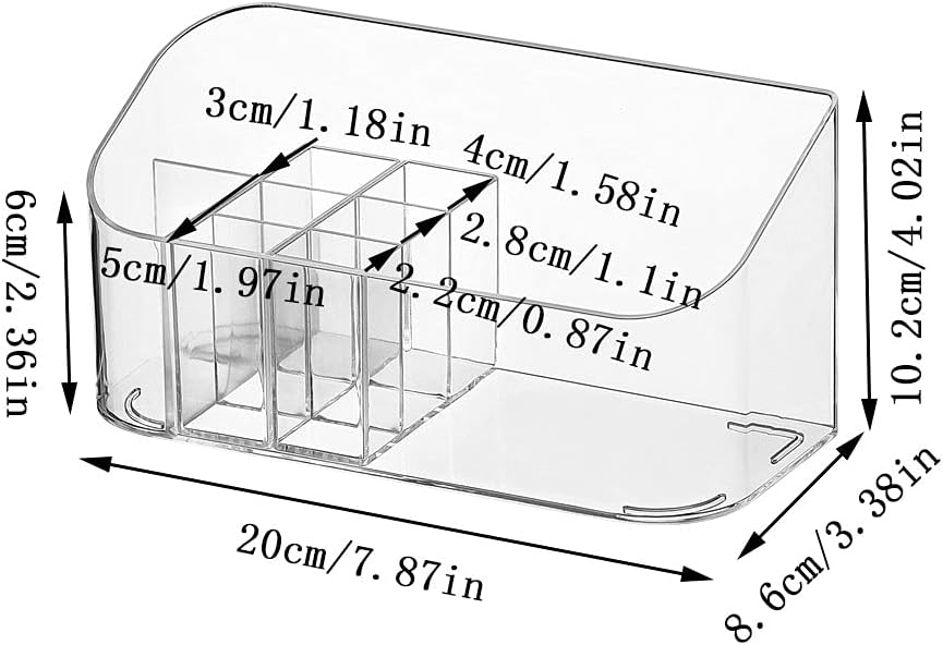 Thumbnail 5 de SUNFICON Crystal Clear Makeup Holder Tray Organiser – 9 Compartments
