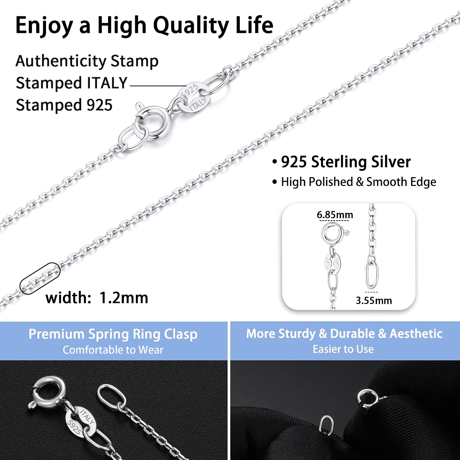 Detalle de Jewlpire Chain Necklace, 1.2mm