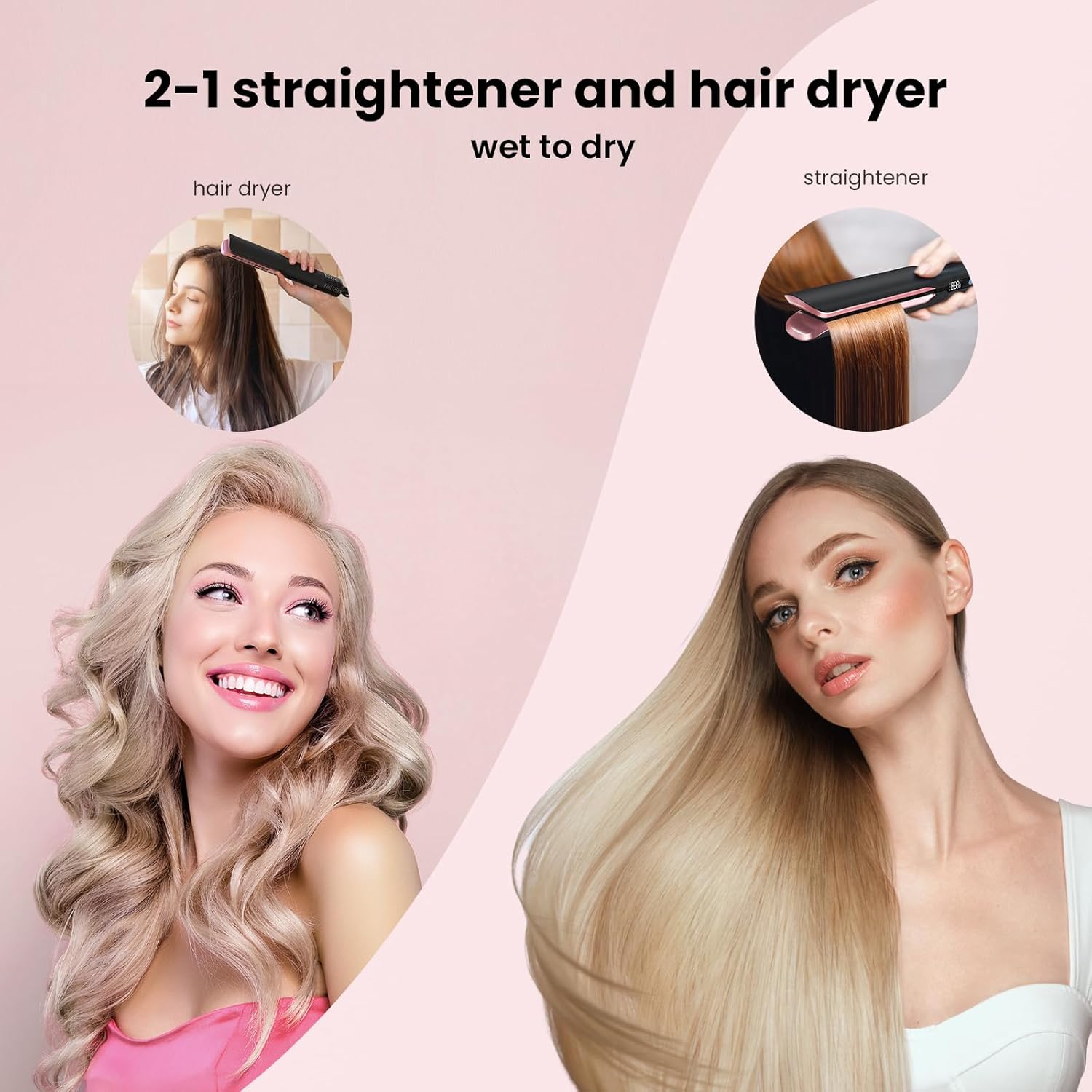 Detalle de Air Haarglätter „Air Haarglätter“ – Luftstrom-Glätteisen für Styling mit weniger Haarbruch