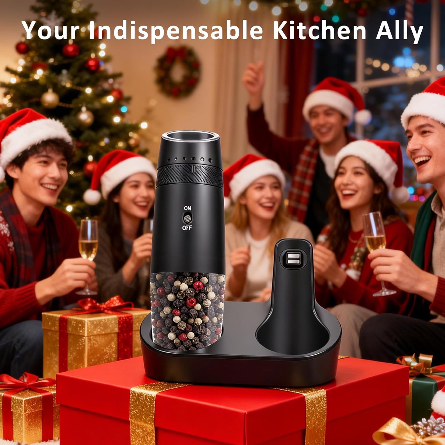 Thumbnail 6 de Gravity Electric Salt and Pepper Grinder Set with USB-C Rechargeable Battery – 2 Pack