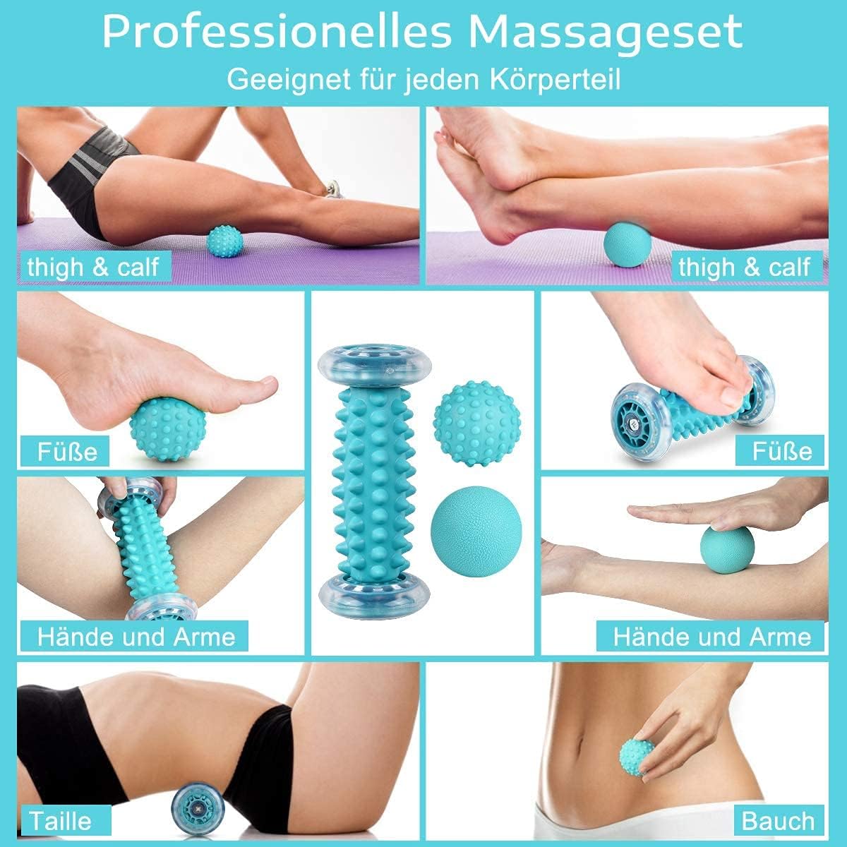 Thumbnail 1 de BOENFU Igelball Fußmassage Ball 3er Set – innovativer Fußmassageroller für Füße