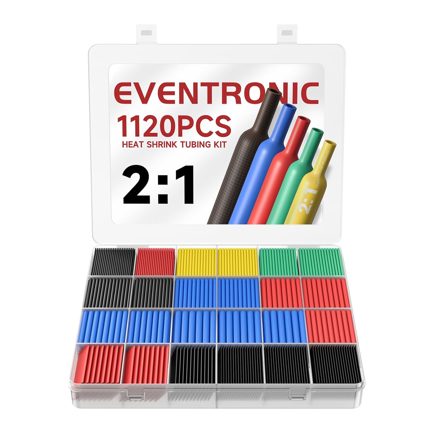 Thumbnail 6 de Eventronic Schrumpfschlauch-Set (600 Stück) aus EVA, IP56, 5 Farben, 12 Größen – für Isolierung & Drahtverbindungen