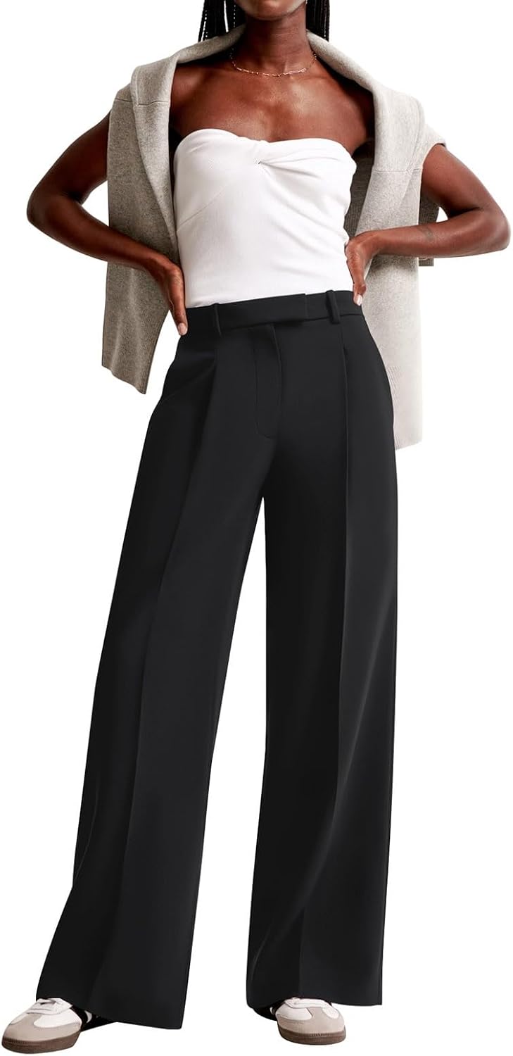 Detalle 2 de NIMIN Wide-Leg Work Pants in Polyester-Spandex