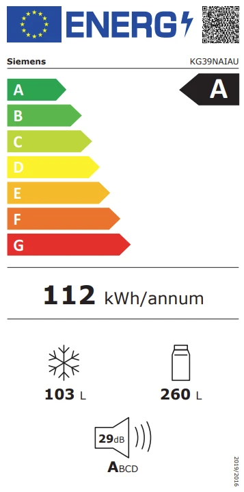 Thumbnail 6 de Siemens KG39NAIAU Kühlgefrierkombination mit 0°C