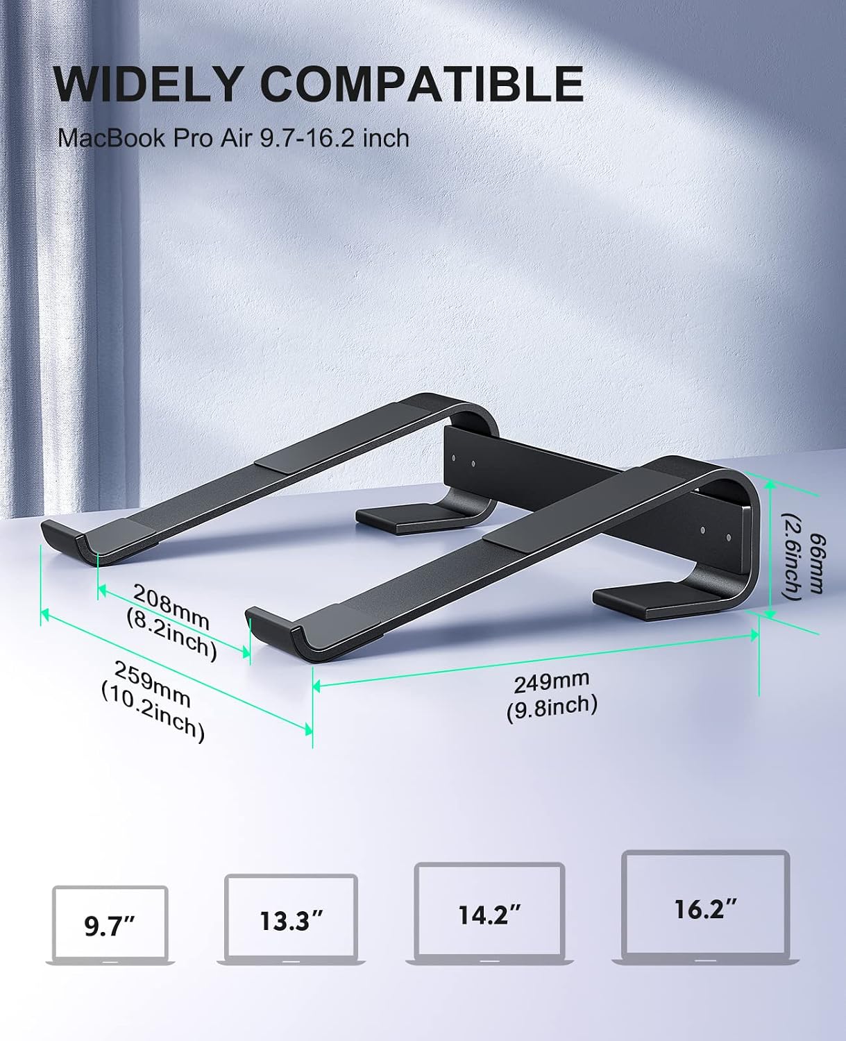 Detalle 2 de Soqool Laptop Ständer 10-17 Zoll