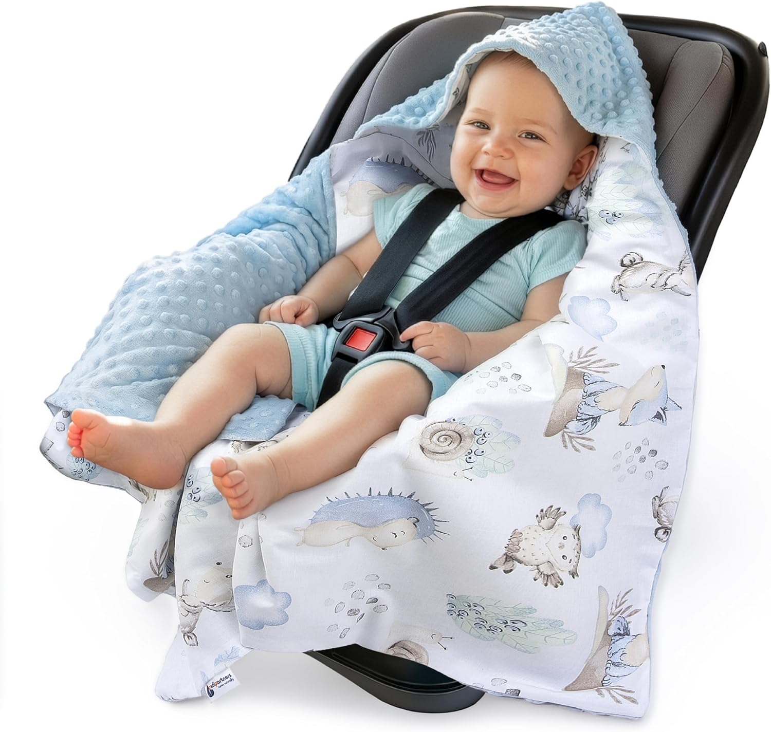 Thumbnail 6 de Coperta neonato Medi Partners: coperta ovetto/sacco per passeggino 85x85 cm in cotone 100%