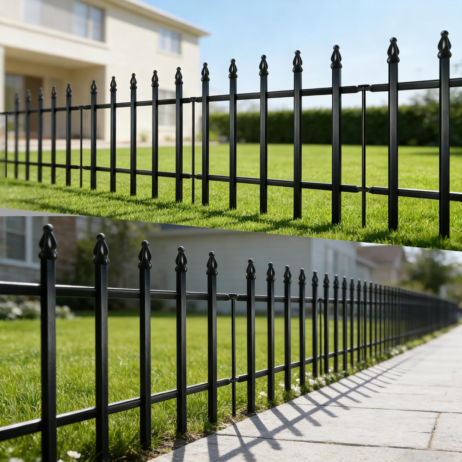 Thumbnail 4 de Thealyn Metal Decorative Garden Fence 40cm Wide x 30cm High (5 Panels, Total Length 2m)