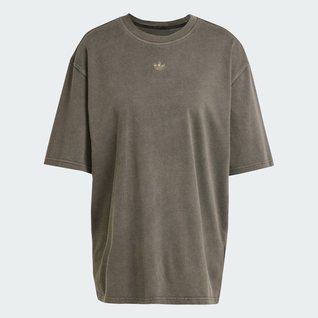 Detalle de Camiseta Washed Oversized de Adidas — Gris