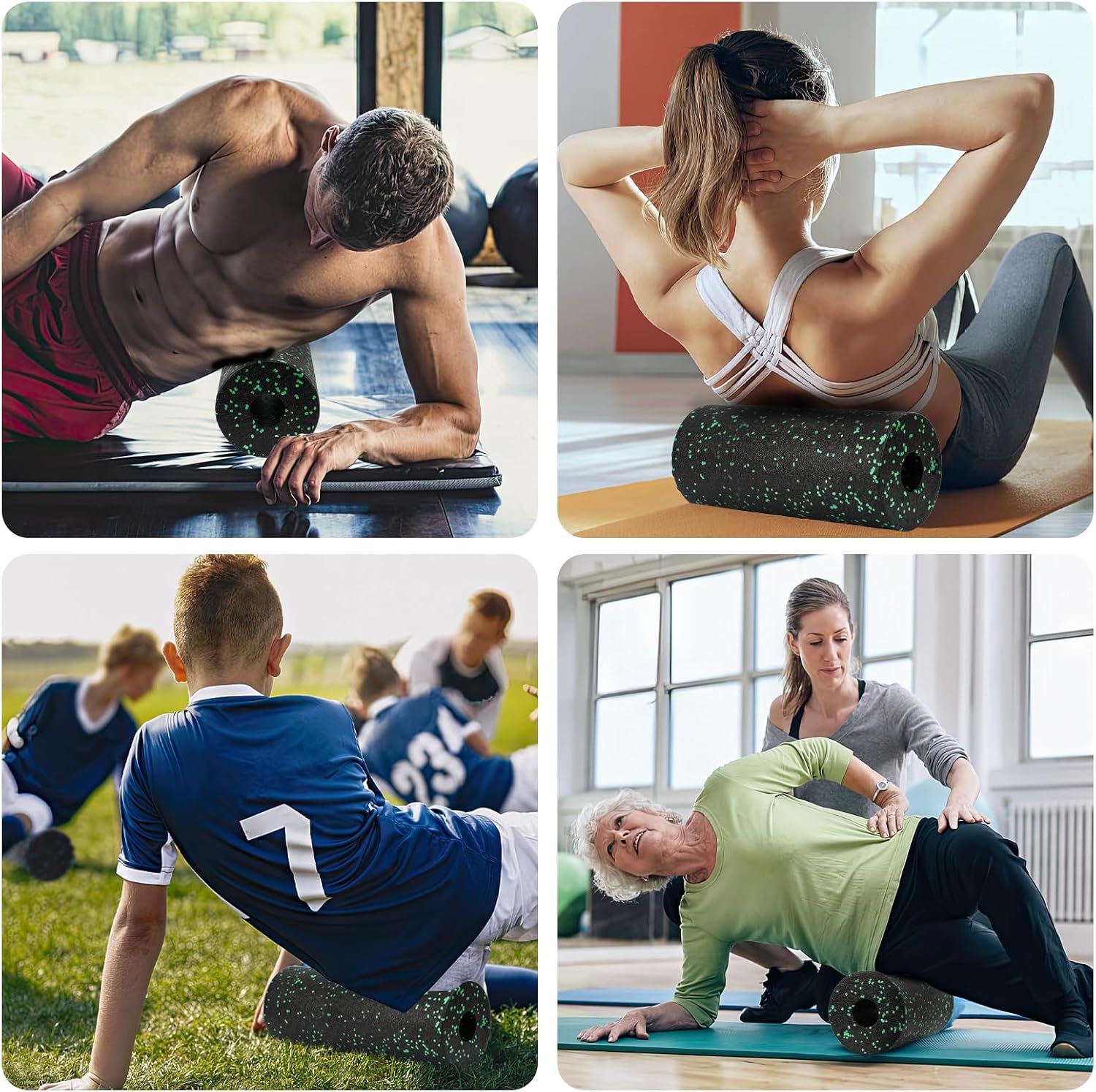 Thumbnail 6 de Faszienrolle Set Foam Roller – 4‑teiliges Set mit Duoball, Mini-Rolle und Ball für Ganzkörper-Faszientechnik