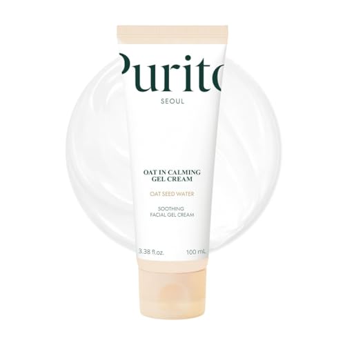 Detalle de PURITO Oat Calming Gel Cream für empfindliche Haut, 100 ml – beruhigende Feuchtigkeit mit Hafersamenwasser