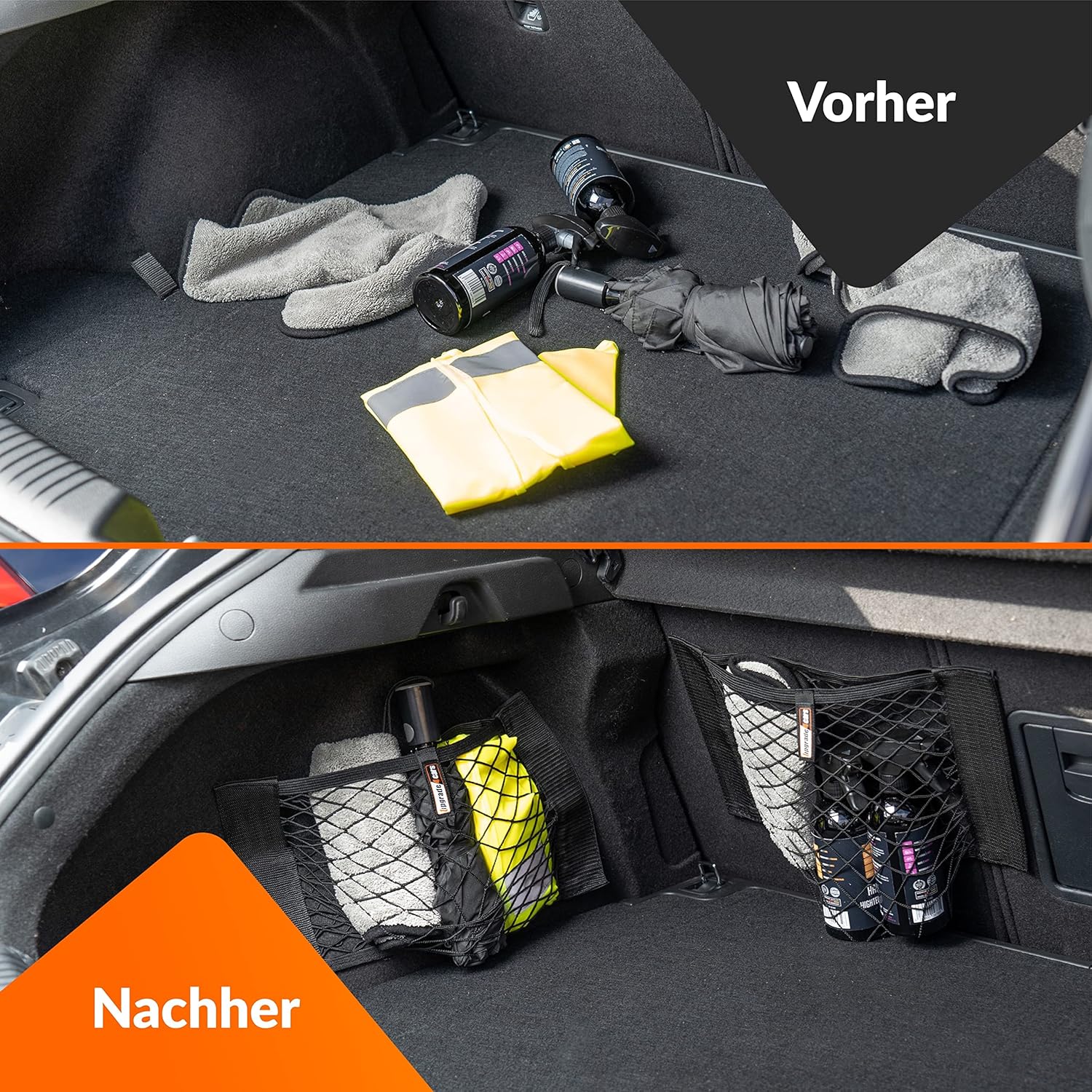 Thumbnail 5 de Upgrade4cars Kofferraum Netztasche Klett 40×25 cm