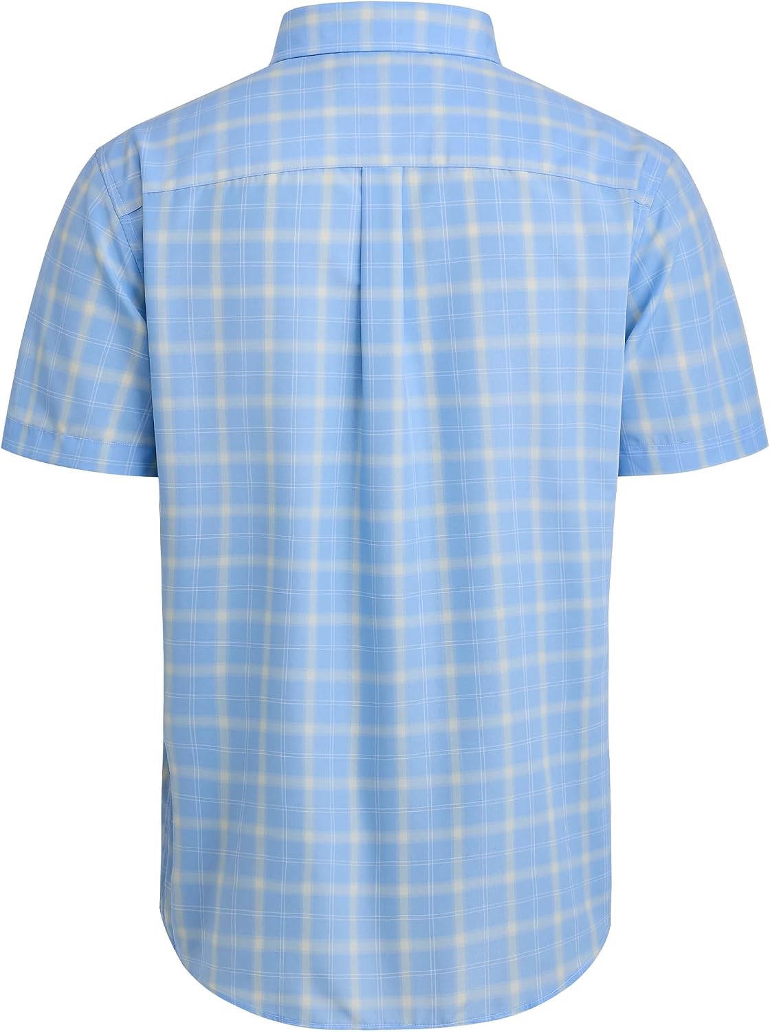 Detalle de Alimens & Gentle Men’s Plaid Short Sleeve Button-Down Cotton Shirt (Regular Fit)
