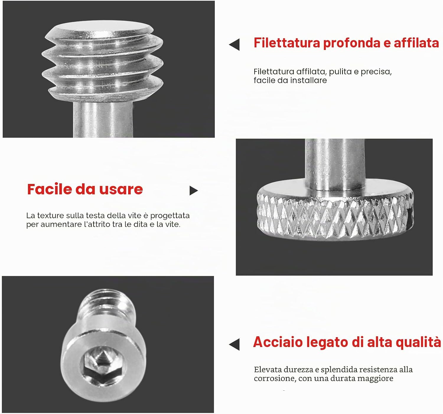 Thumbnail 6 de SMALLRIG Camera Screws Viti per Telecamera, Set 26 viti (1/4, 3/8, M2, M2.5, M3, M4) con scatola