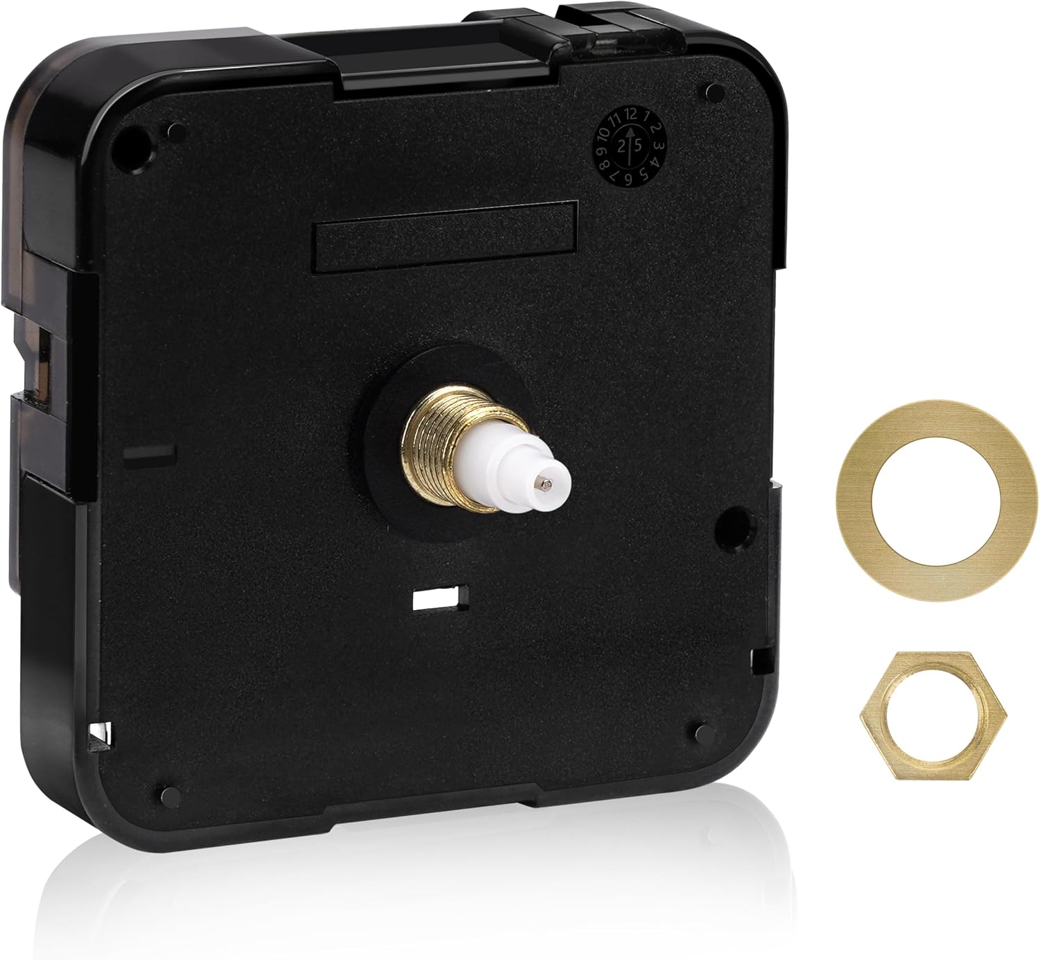 Detalle de Foxtop Silent Sweep Quartz-klokmechanisme, 12,5 mm, stil en op AA-batterij