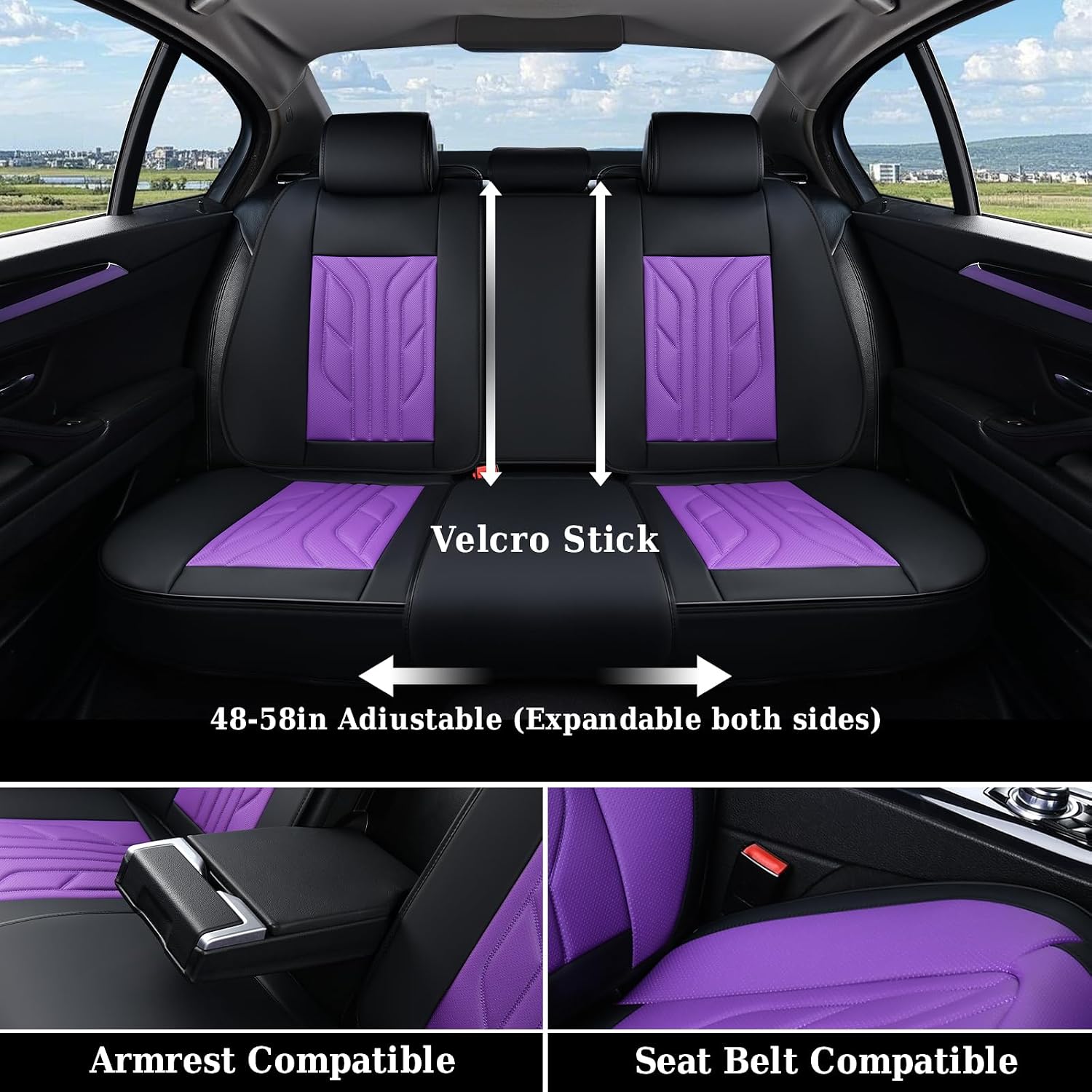 Thumbnail 5 de Coverado Car Seat Covers Full Set 5‑Piece