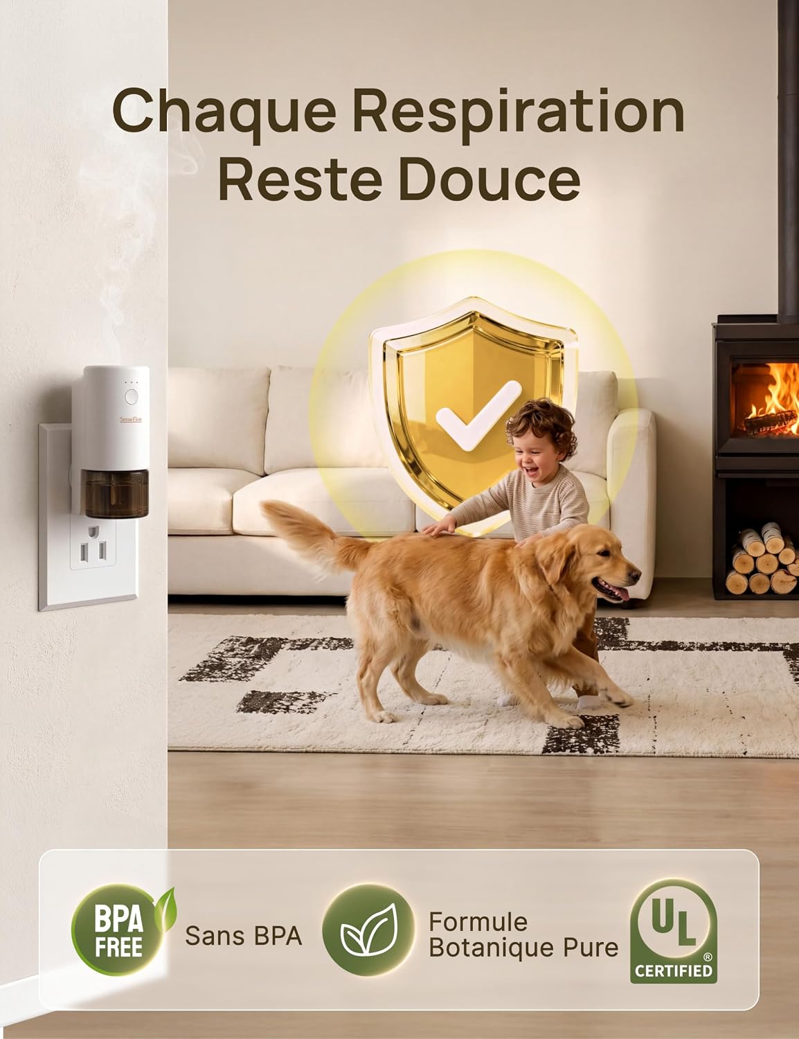 Detalle de SenseFlow Diffuseur Huiles Essentielles SF101 Pro – Jasmine Berry Bloom, Ultra-sonique sans eau