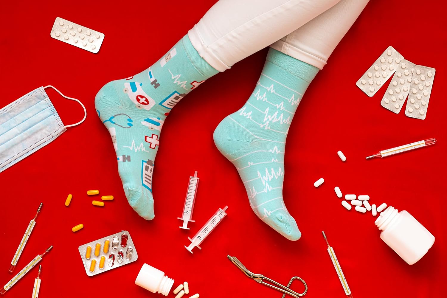 Thumbnail 1 de Dedoles Socken Unisex (Damen, Herren & Kinder) – lustige Designs mit linker/rechter Socke im Motiv-Match